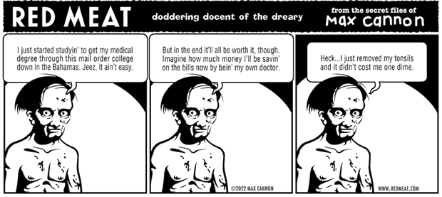 doddering docent of the dreary